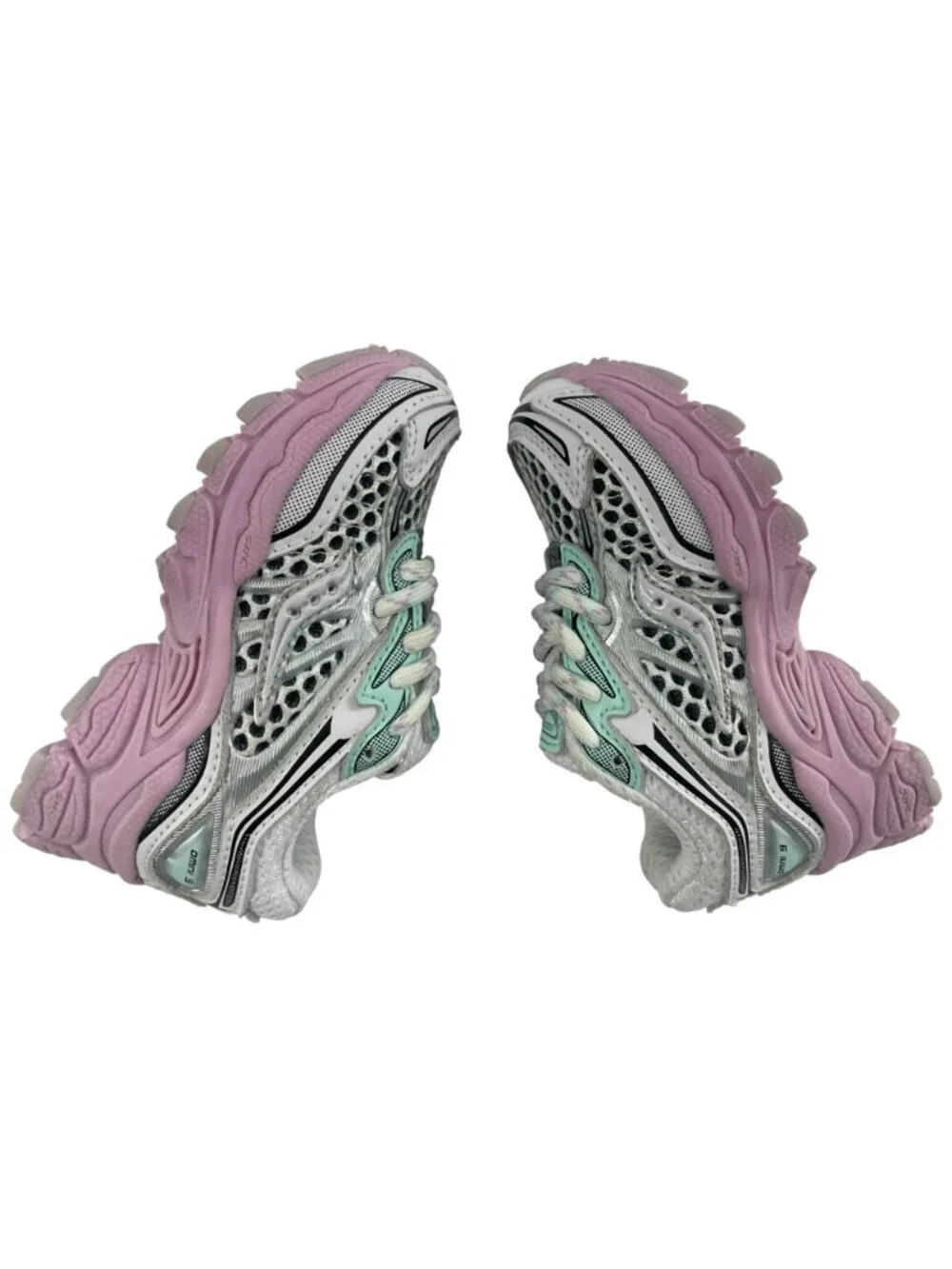 Saucony Omni 9 Sneakers White Mint Pink Running Shoes Kids Size 6 (Medium) NEW - Picture 3 of 9